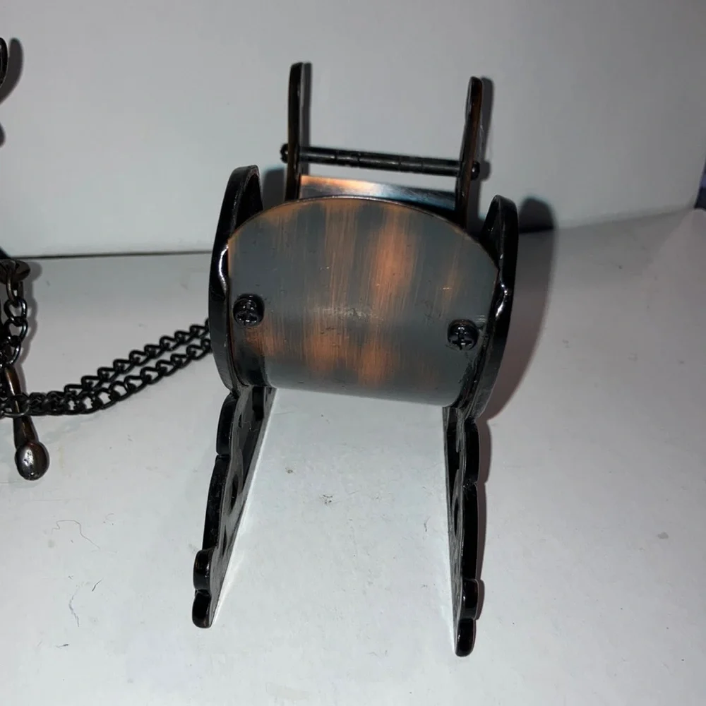 Vintage Copper Reindeer‎ Sleigh Decor